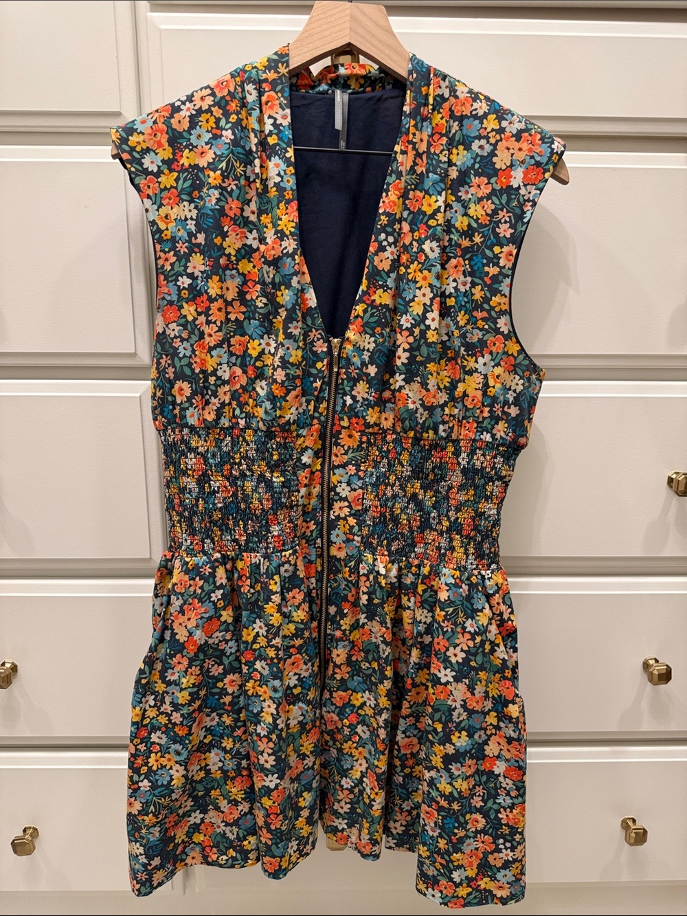 Anthropologie Tommie Cap Sleeve Floral SZ L
